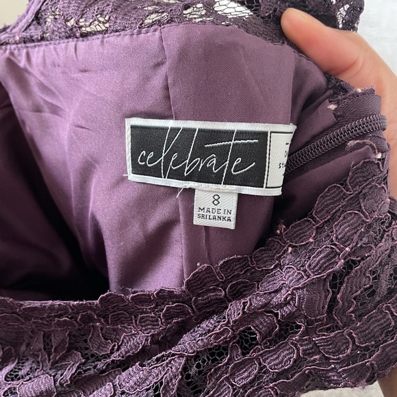 Long One Shoulder Lace Bridesmaid Dress - Picture 3 of 5